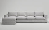Clearance Daphne Sofa Chaise in Fletcher Ash from What a Room