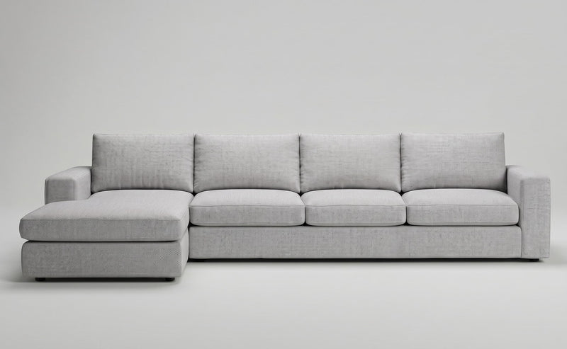 Clearance - Daphne Sofa Chaise in Fletcher Ash- Ready to ship