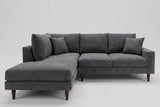 Clearance-Alex Sofa Bumper chaise at what a room in bella asphalt