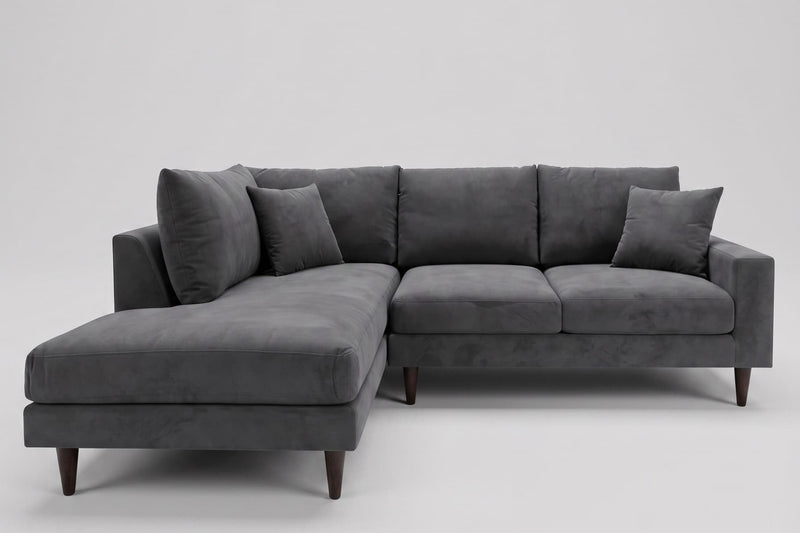 Clearance - Alex L Bumper Sectional in Bella Asphalt - Ready to Ship