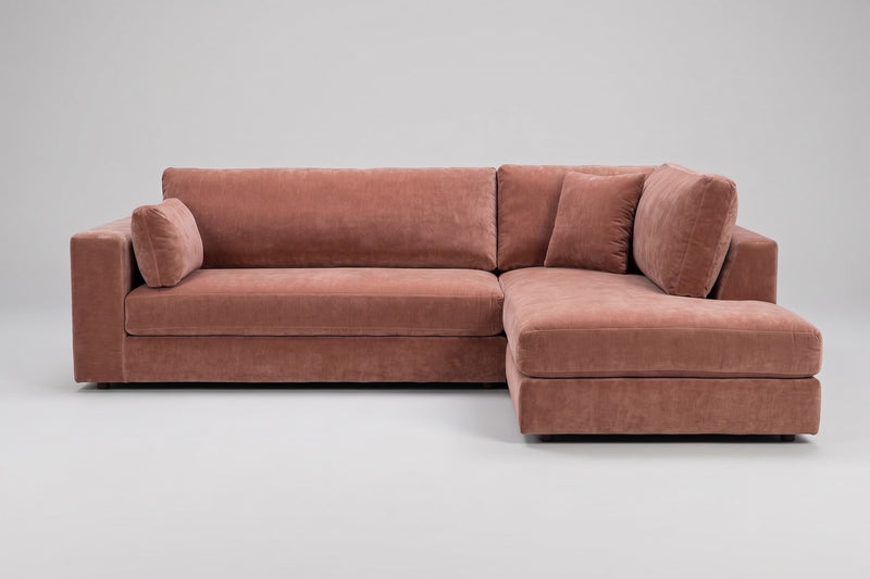 Clearance - Daphne L Bumper Chaise in Amici Ginger- Ready to ship