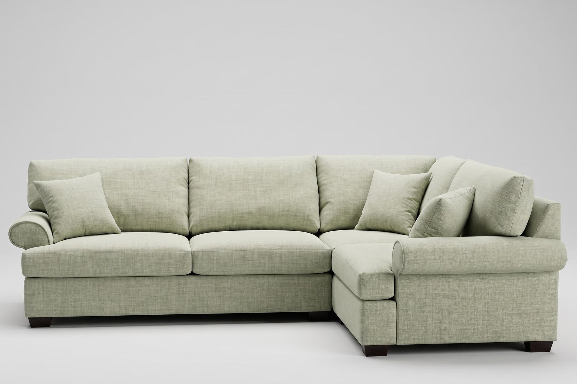CLEARANCE ANNA L SECTIONAL IN BENNETT  CELADON FROM WHAT A ROOM