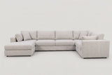Daphne- U sectional in Elliot Oyster on Clearance