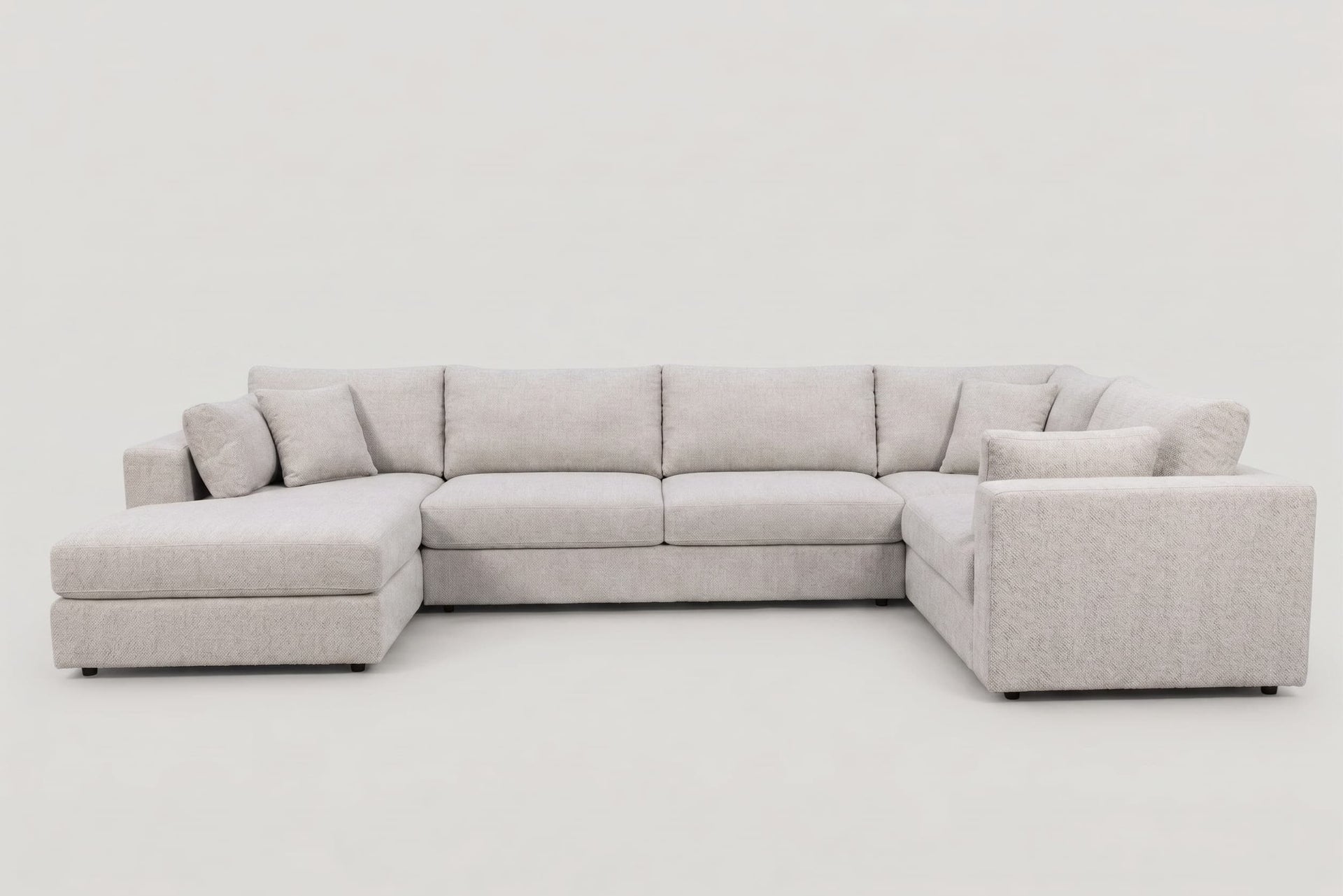 Daphne- U sectional in Elliot Oyster on Clearance