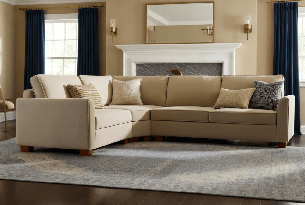 Tiffany wedge sectional in transitional living room