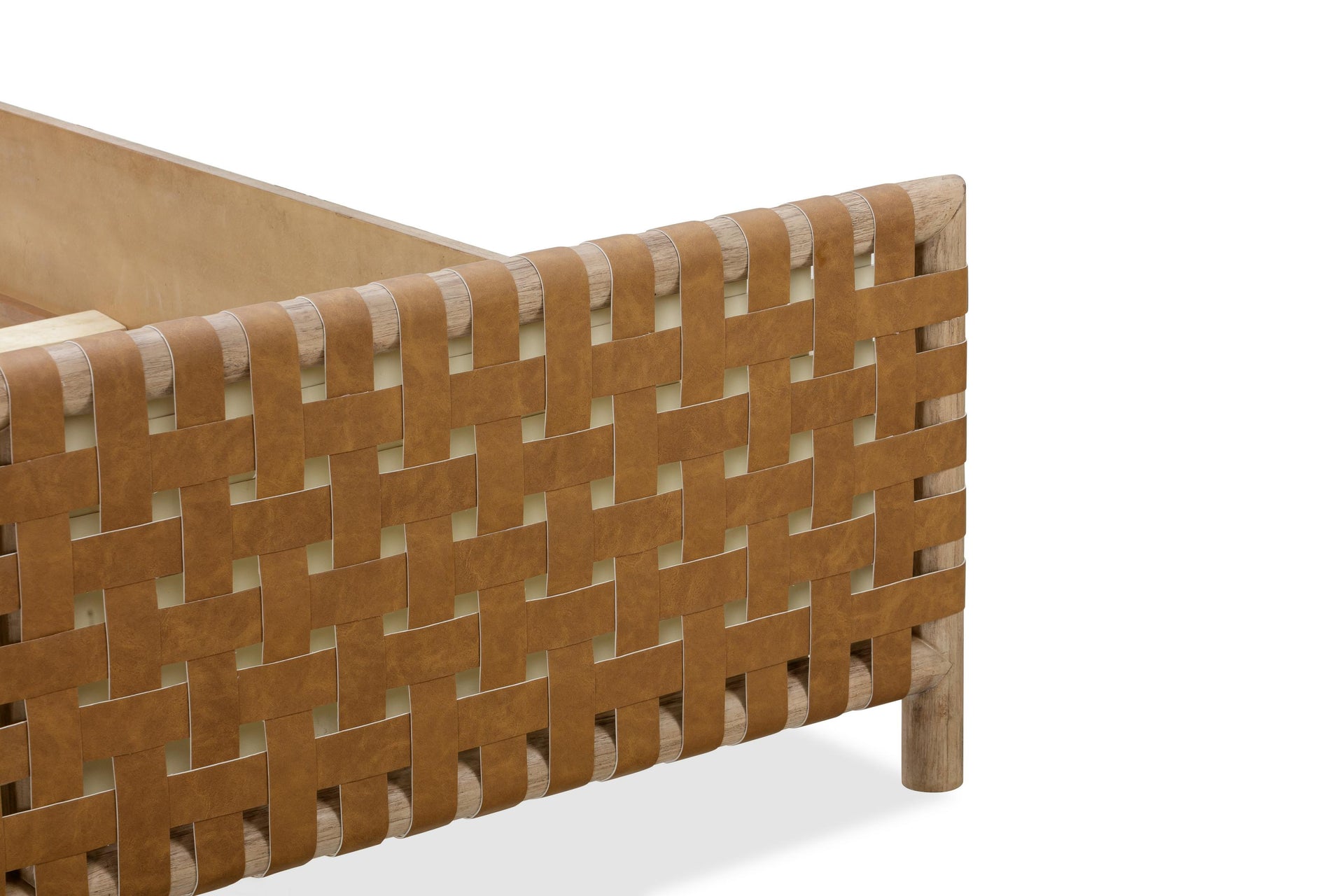 Dorsey Woven Panel Bed in Granola and Ginger - What A Room