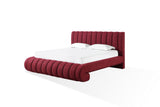 Savage Maximalist Upholstered Bed in Ruby Chenille - What A Room