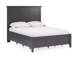 Grace Four Drawer Platform Storage Bed in Raven Black - What A Room