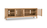 Tanner Four Door Solid Ash Media Console in Flaxen - What A Room