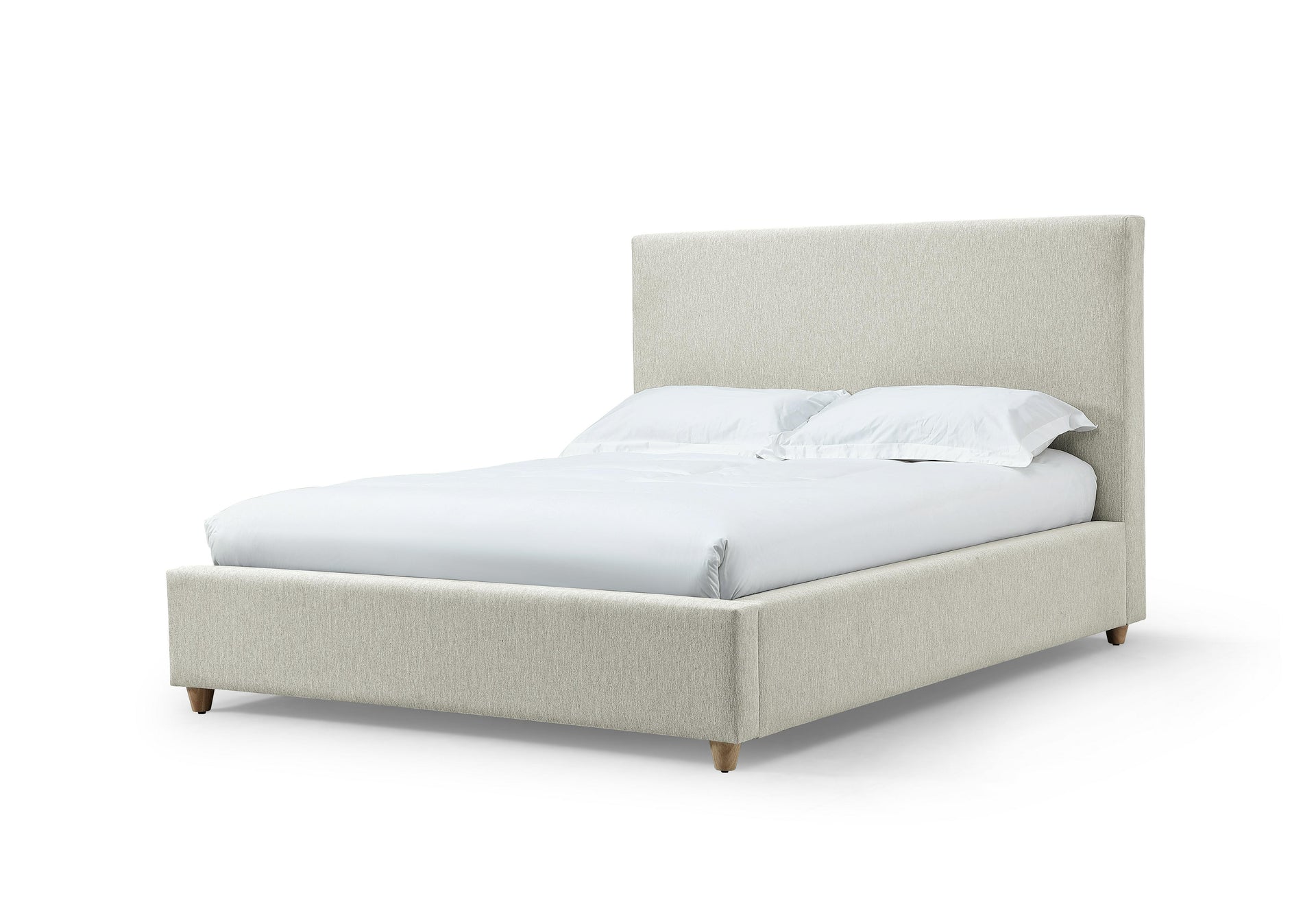 Olivia Upholstered Platform Bed in Ivory - What A Room