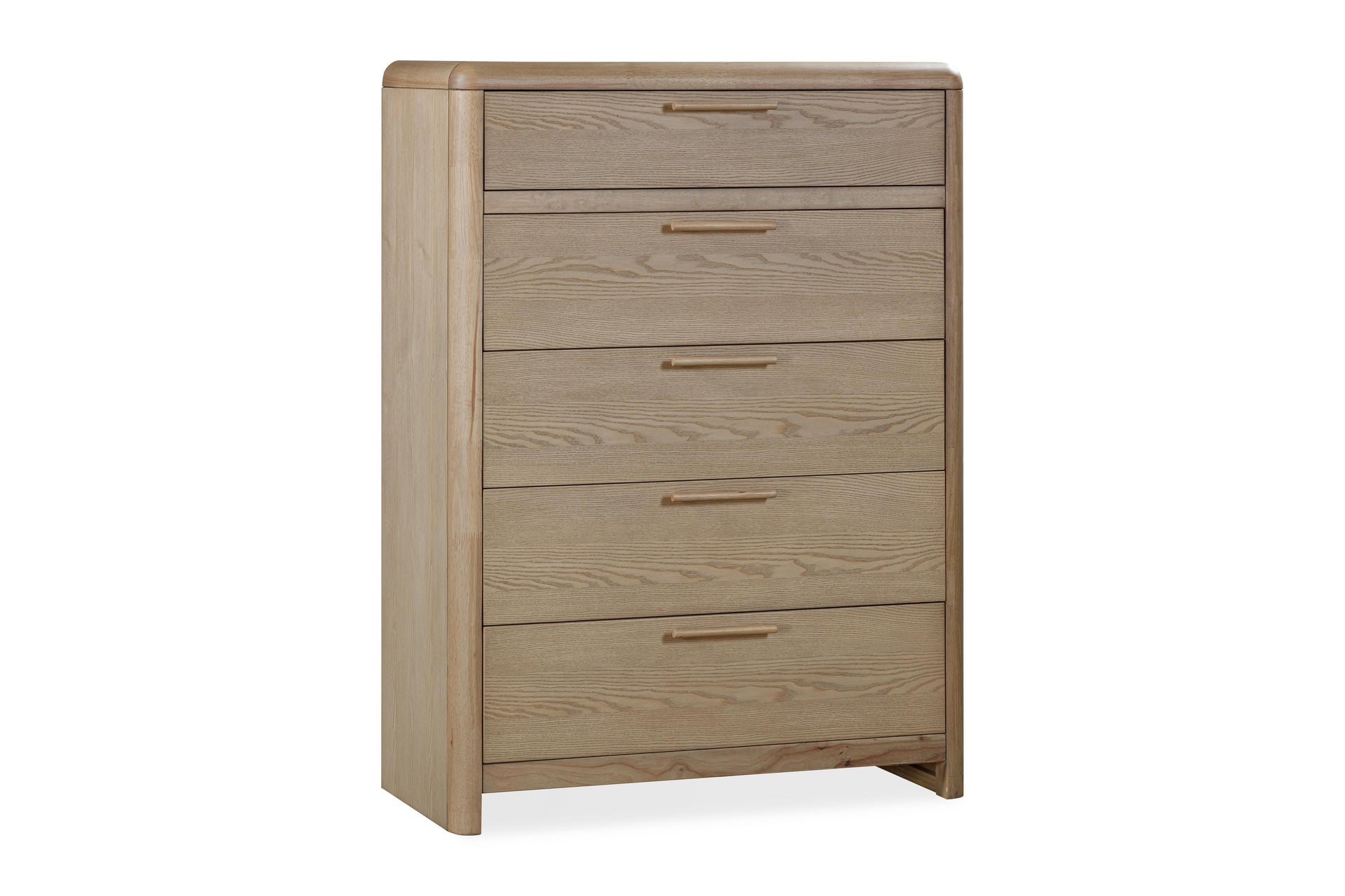 Furano Five Drawer Ash Wood Chest in Ginger - What A Room