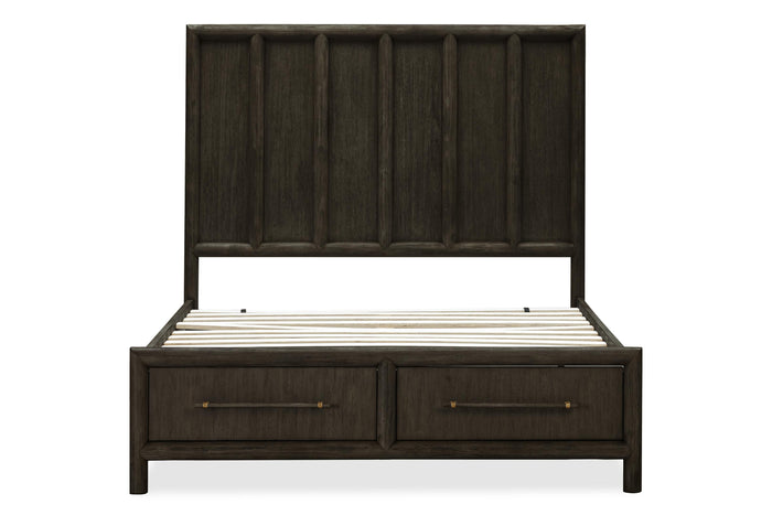 Dorsey Wooden Two Drawer Storage Bed in Basalt Grey - What A Room