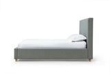 Olivia Upholstered Platform Bed in Pewter - What A Room