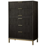Kentfield Solid Wood Six Drawer Cheset in Black Drifted Oak - What A Room