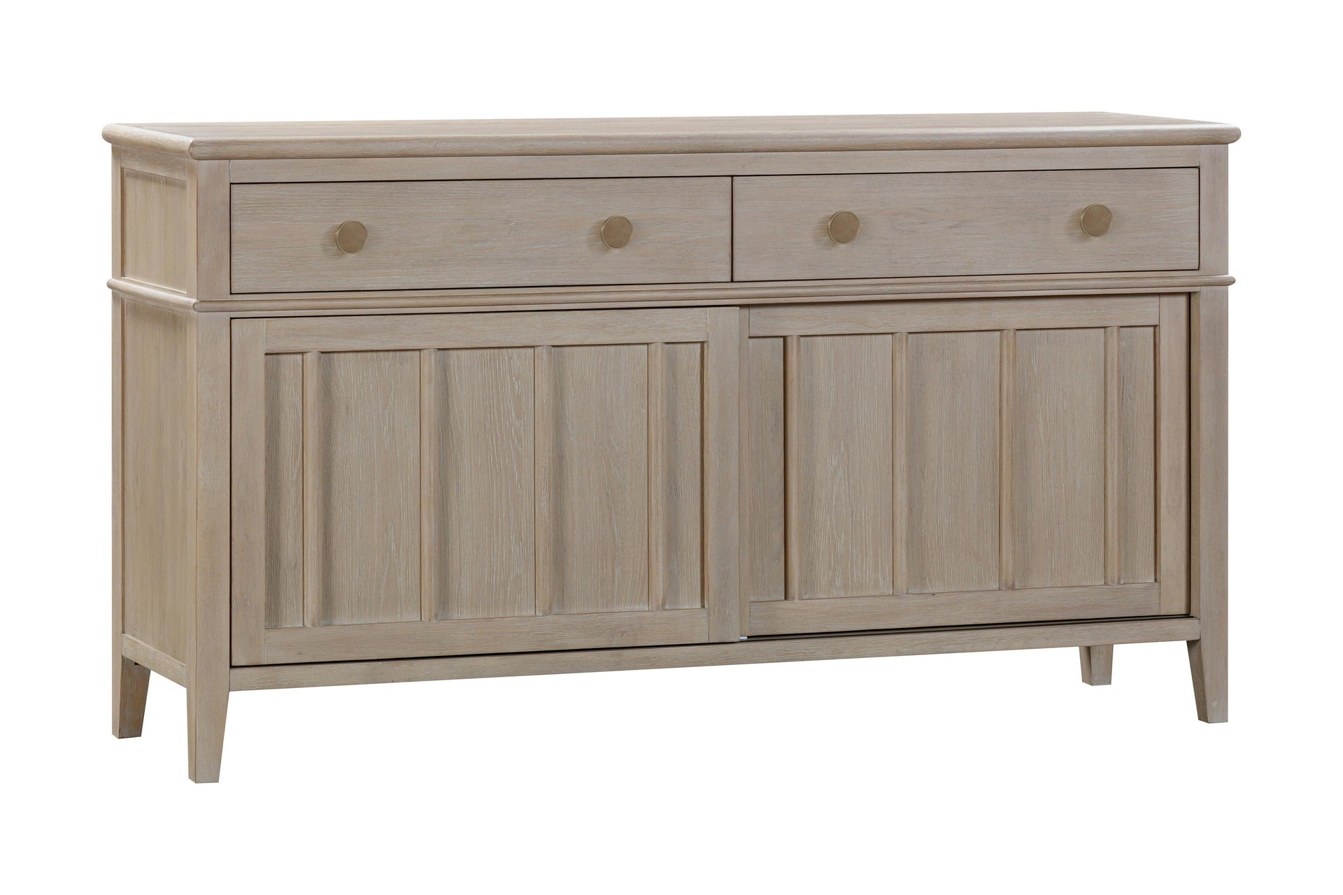 Camden Two Drawer Two Door Oak Wood Sideboard in Chai - What A Room