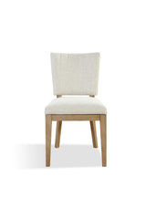 Sumner Channel Back Upholstered Dining Chair in Natural (Set of 2) - What A Room