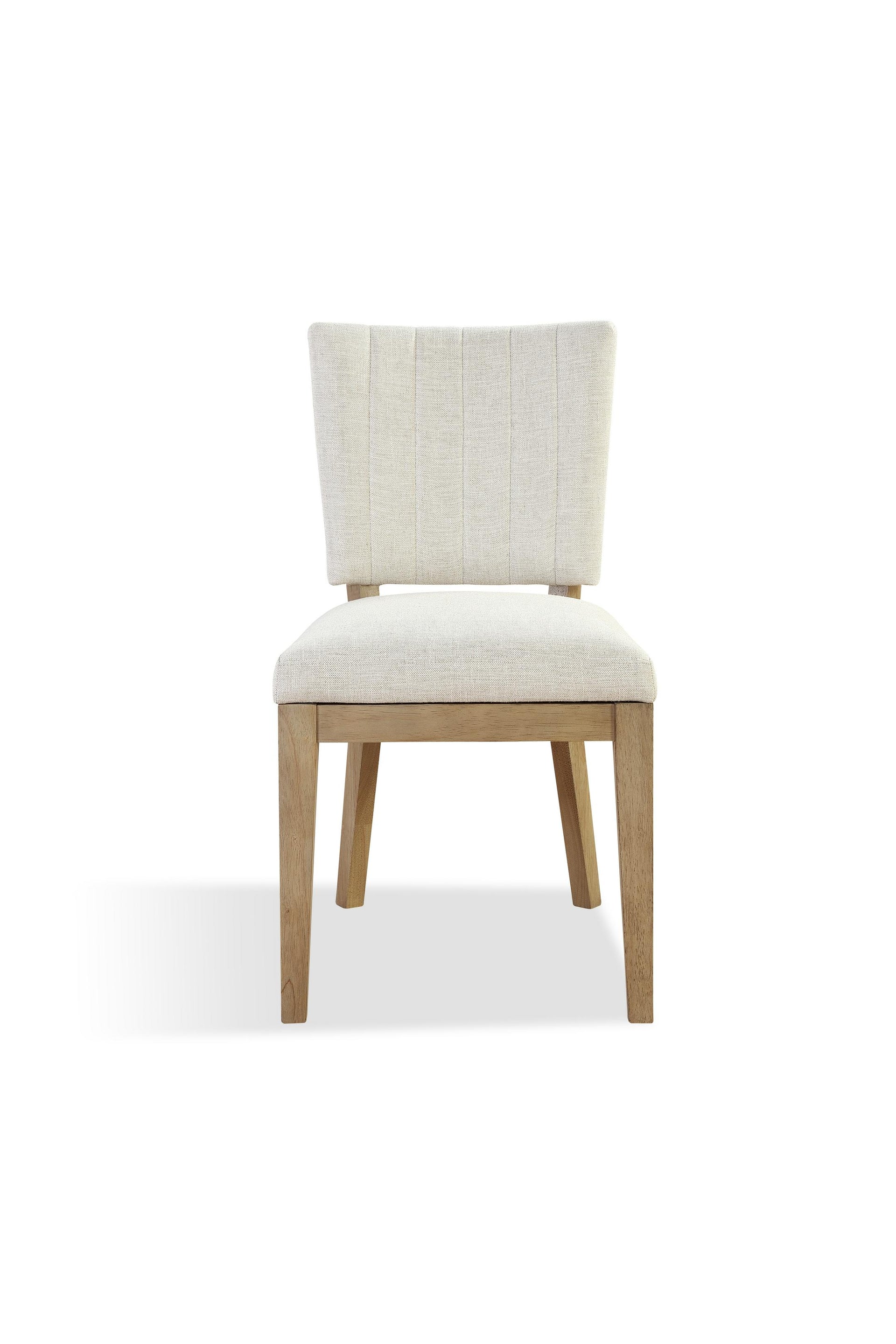 Sumner Channel Back Upholstered Dining Chair in Natural (Set of 2) - What A Room