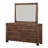 Meadow Six Drawer Solid Wood Dresser in Brick Brown - What A Room