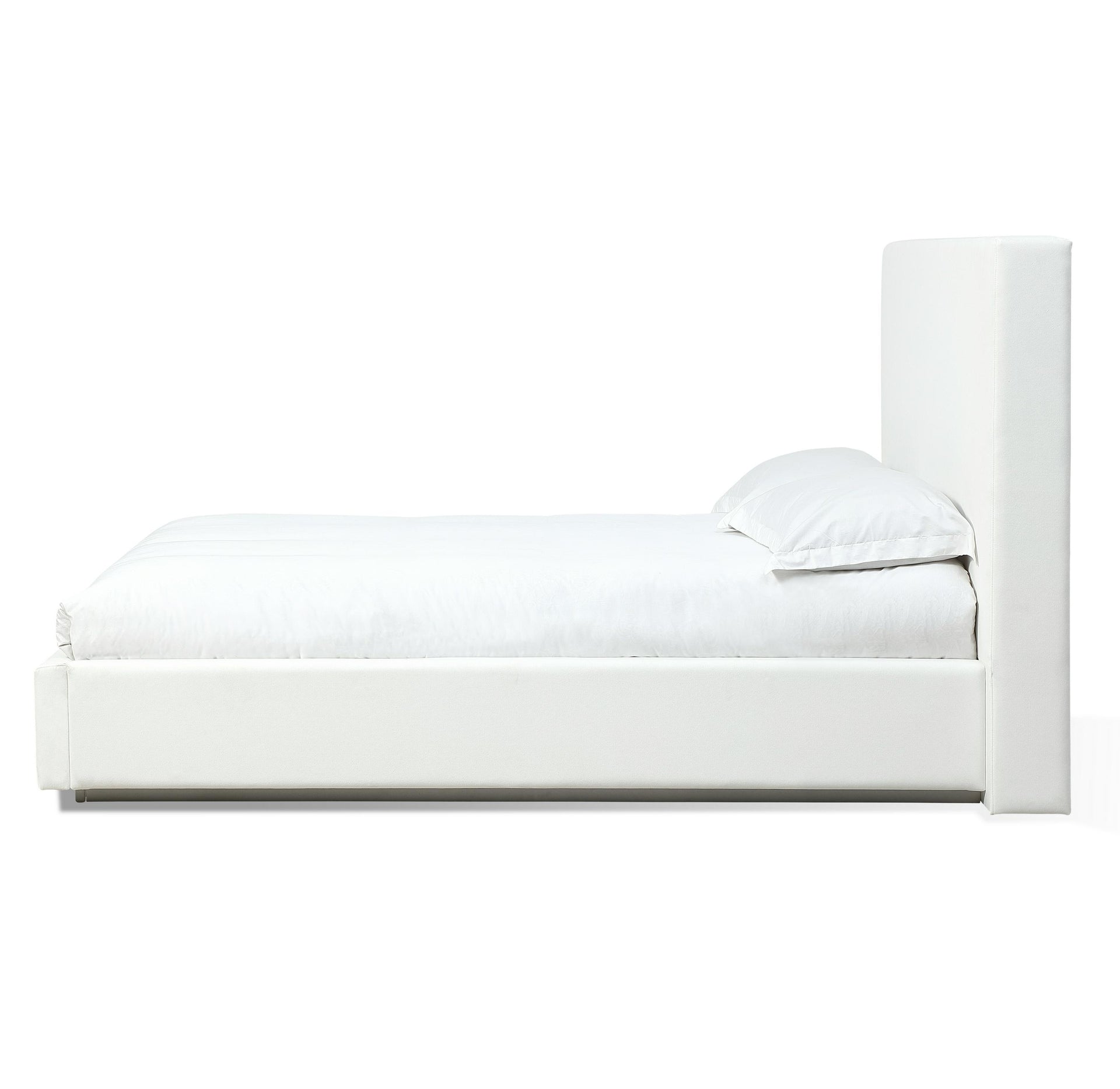 One Upholstered Platform Bed in Pearl - What A Room