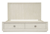 Maxime Two Drawer Footboard Storage Platform Bed In Ash - What A Room