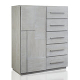 Destination Five Drawer One Door Sweater Chest in Cotton Grey - What A Room