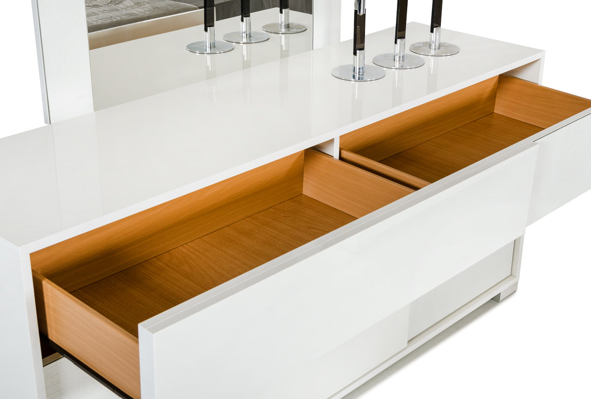 Modrest Monza - Italian Modern White Dresser - What A Room