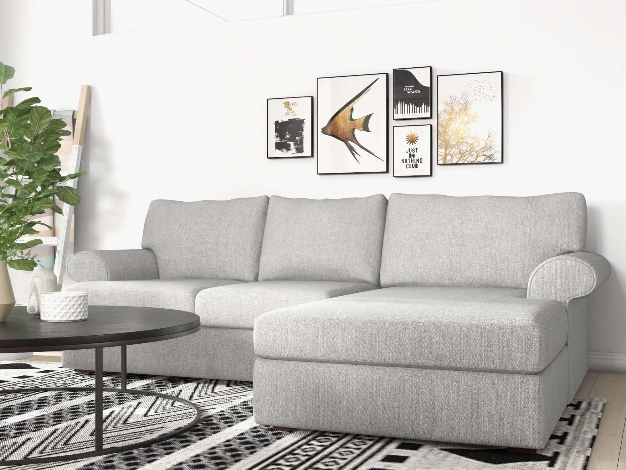 Anna Custom Sofa with Chaise - What A Room