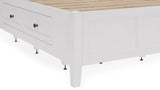 Grace Four Drawer Platform Storage Bed in Snowfall White - What A Room
