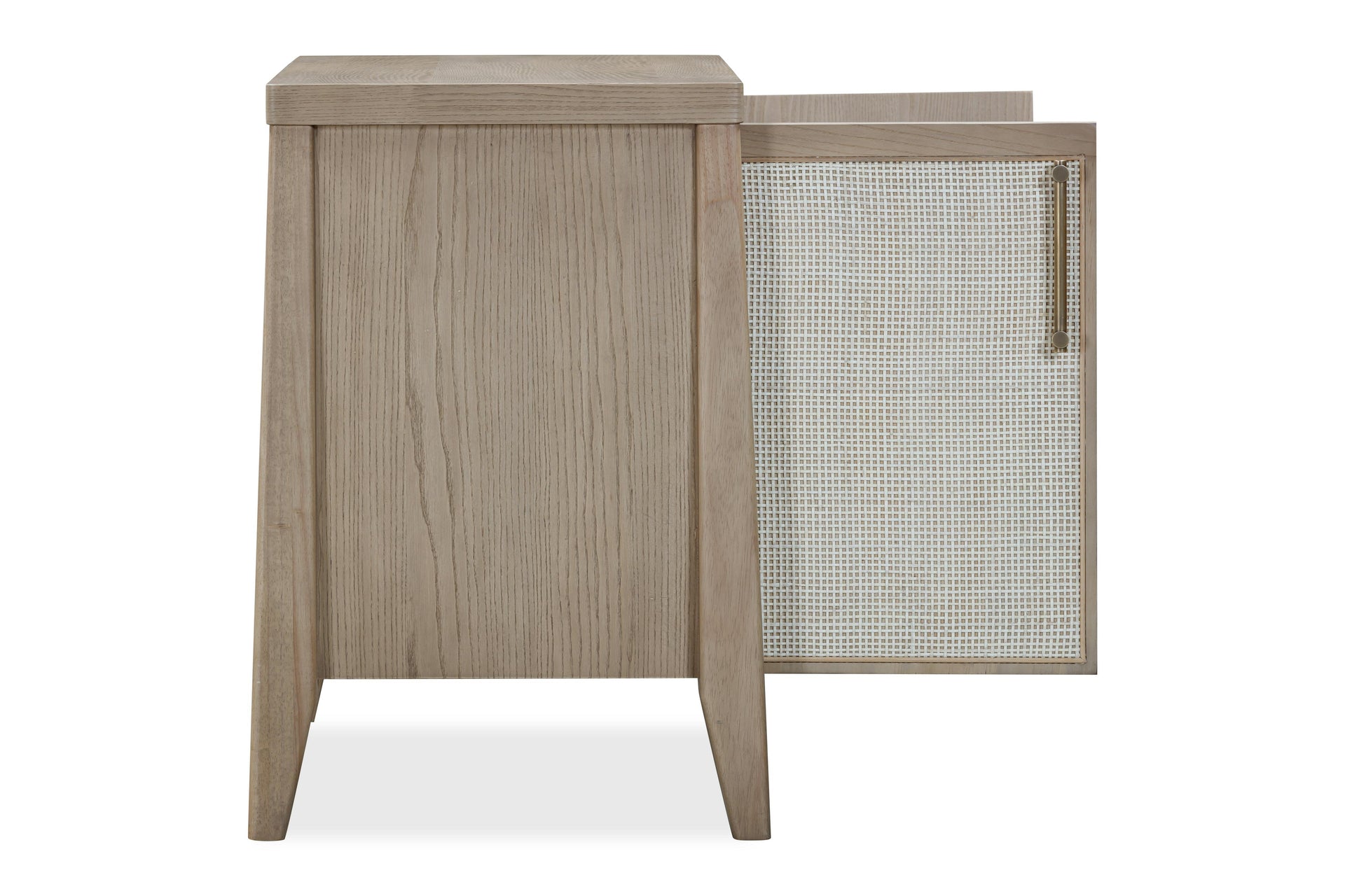 Sumire Two Door Ash Wood Bachelor Chest in Ginger and Natural Cane - What A Room