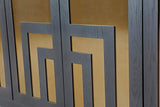 Doheny Wood and Metal  Two Door Sideboard in Black and Brass - What A Room