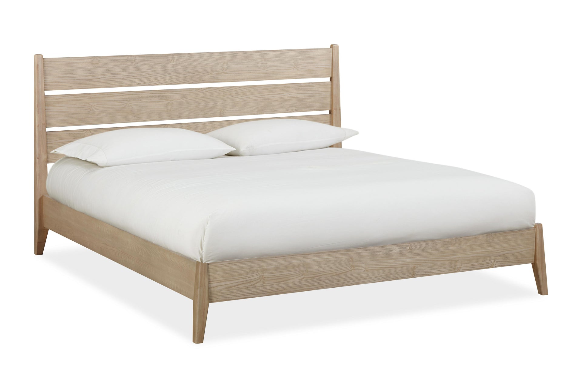 Sumire Slatted Ash Wood Platform Bed in Ginger - What A Room