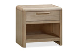 Furano One Drawer One Shelf Ash Wood Nightstand in Ginger - What A Room