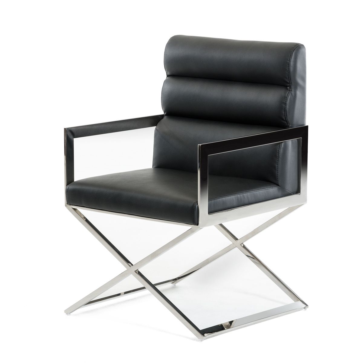 Modrest Capra Modern Black Leatherette Dining Chair - What A Room