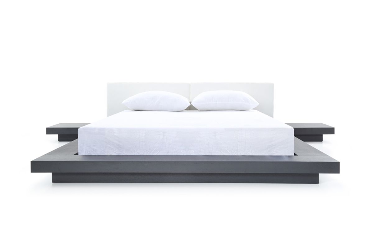 Modrest Opal Modern Wenge & White Platform Bed - What A Room