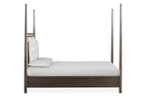 Rockport Upholstered Poster Bed in Yin and Turtle Dove Linen - What A Room