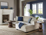 Virton Solid Wood Round Coffee Table in Smoked Brown - What A Room