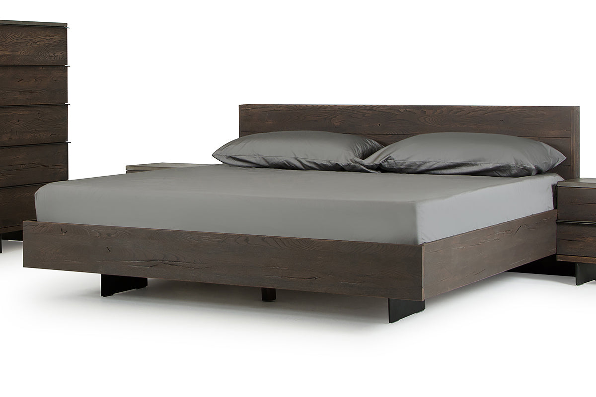 Modrest Selma Modern Dark Aged Oak Bed - What A Room