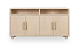 Zinnia Four Door Two Shelf Sideboard in White Sand - What A Room
