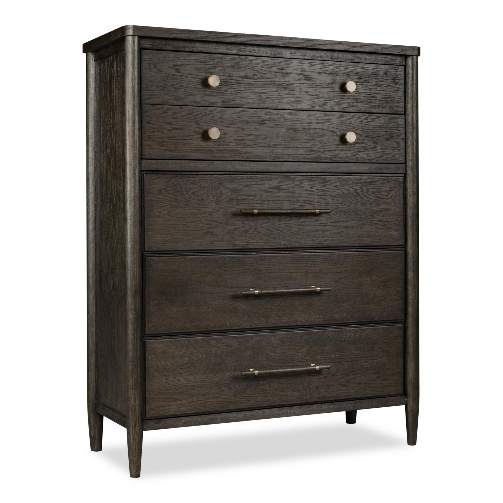 Rockport Five Drawer Oak Wood Chest in Yin - What A Room