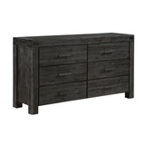 Meadow Six Drawer Solid Wood Dresser in Graphite - What A Room