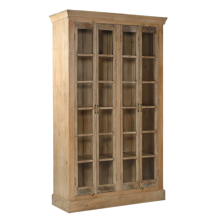 Antique Glass Door Library Cabinet