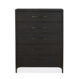 Lucerne Five-Drawer Metal Leg Chest in Vintage Coffee - What A Room