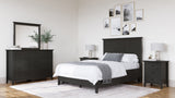 Grace Three Panel Bed in Raven Black - What A Room