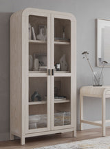 Drake Glass Door Wooden Bookcase in Sugar - What A Room