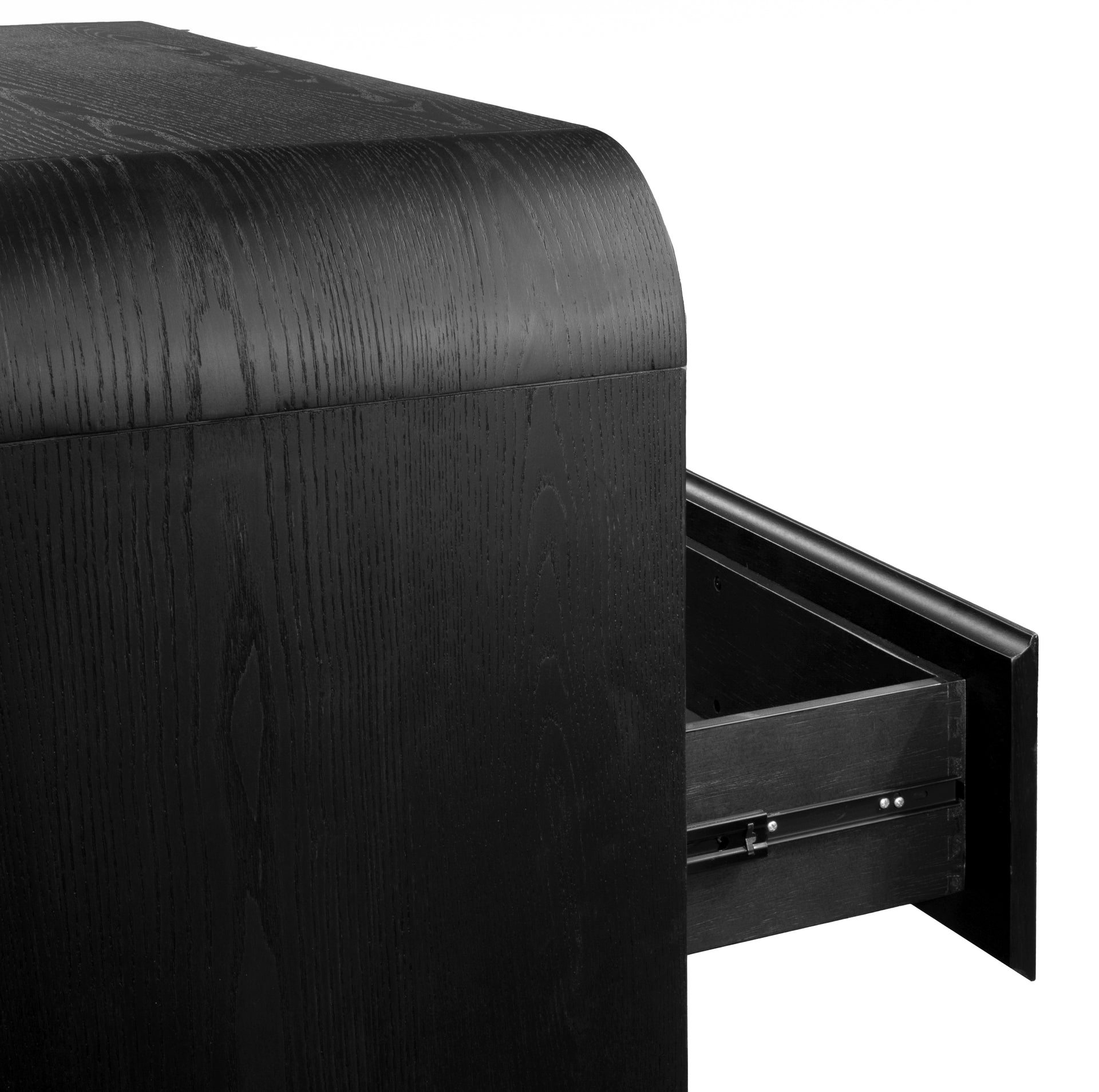 Elora Five Drawer Chest in Jet Black Ash - What A Room