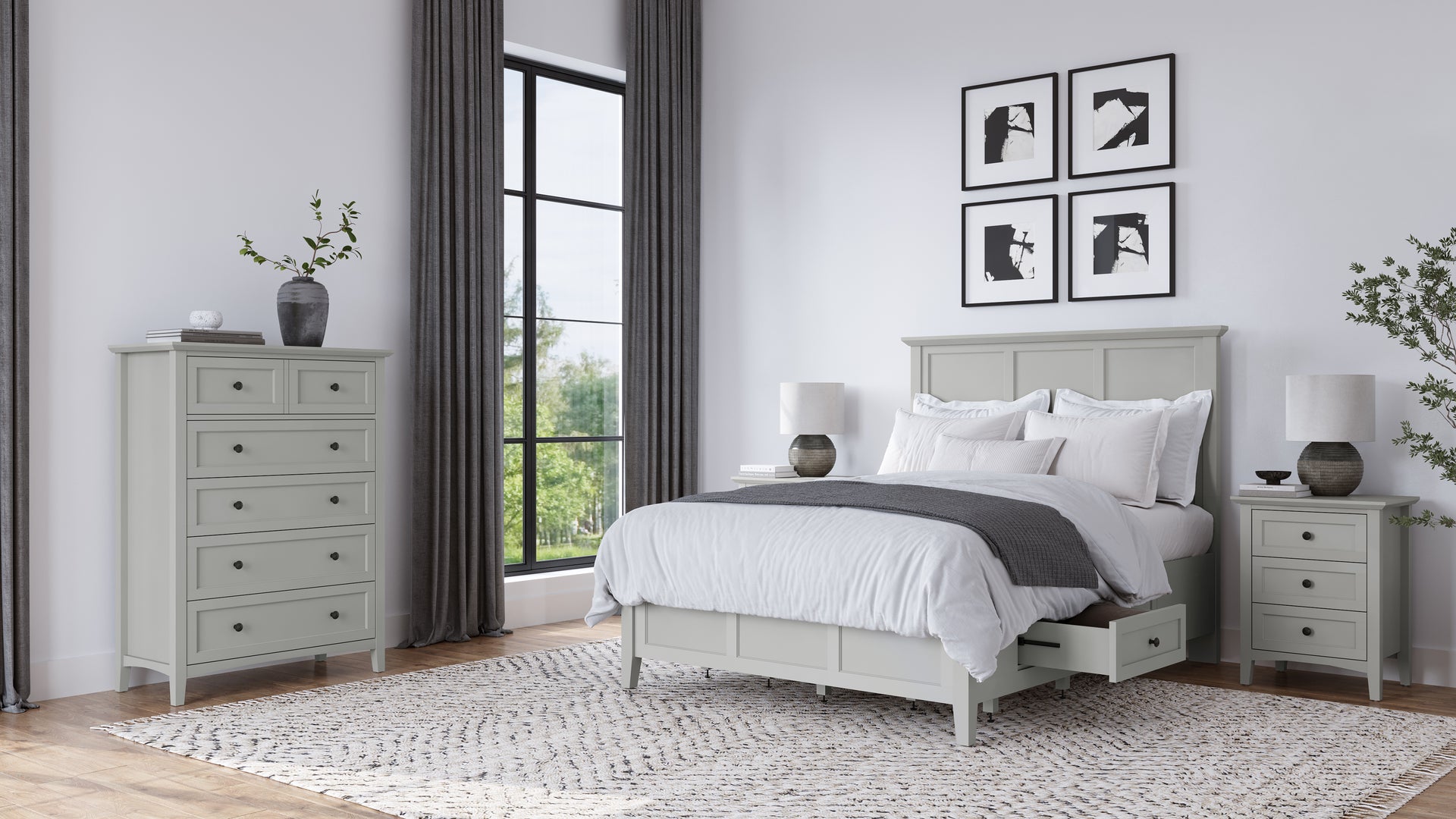 Grace Five Drawer Chest in Elephant Gray - What A Room