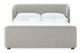 Kiki Upholstered Platform Bed in Cotton Ball Boucle - What A Room