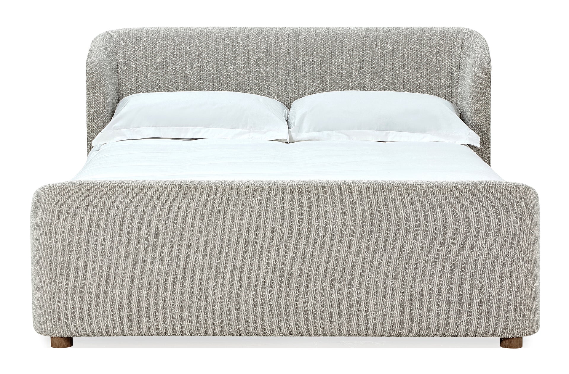 Kiki Upholstered Platform Bed in Cotton Ball Boucle - What A Room