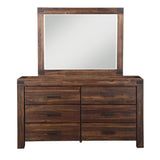 Meadow Six Drawer Solid Wood Dresser in Brick Brown - What A Room
