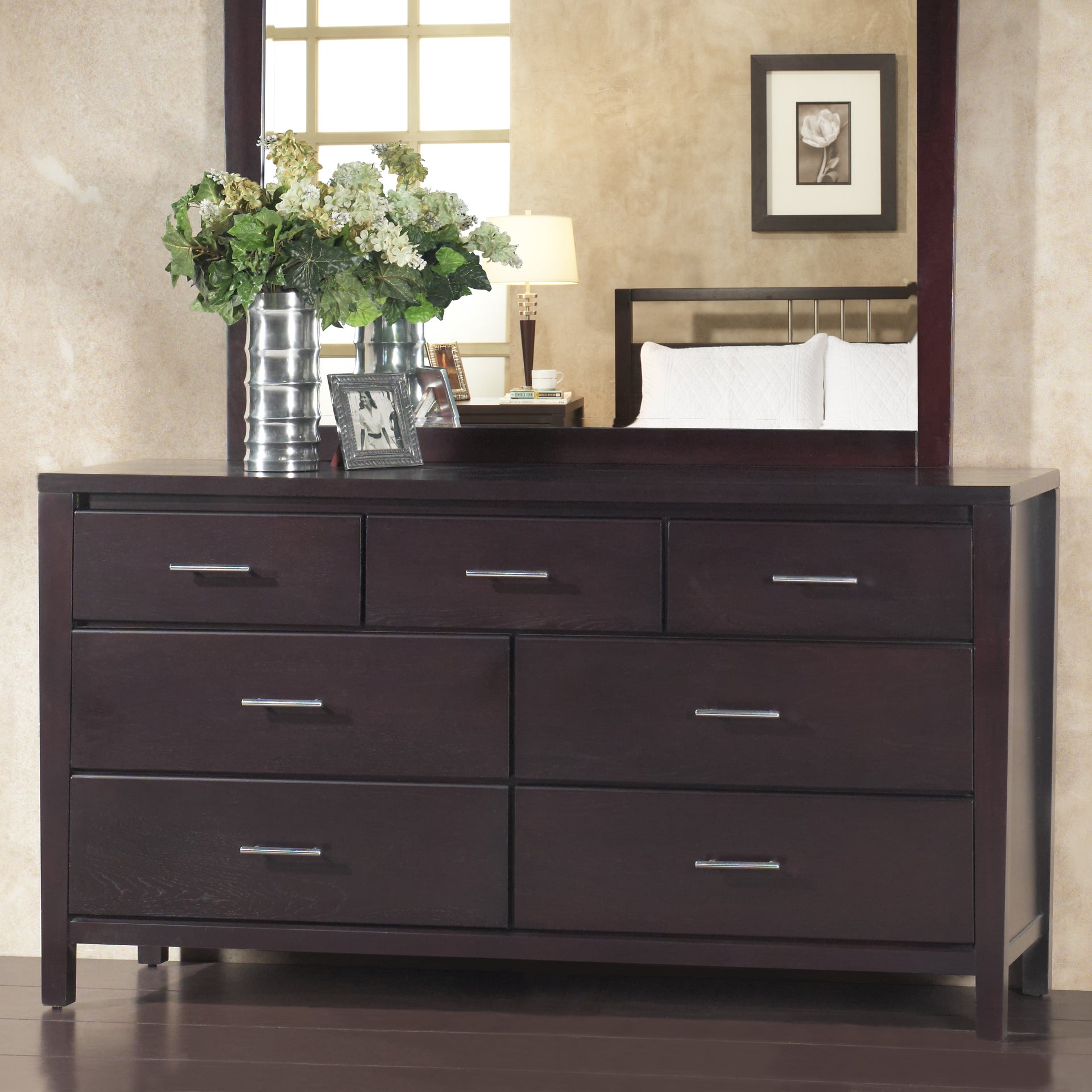 Nevis Seven Drawer Dresser in Espresso - What A Room